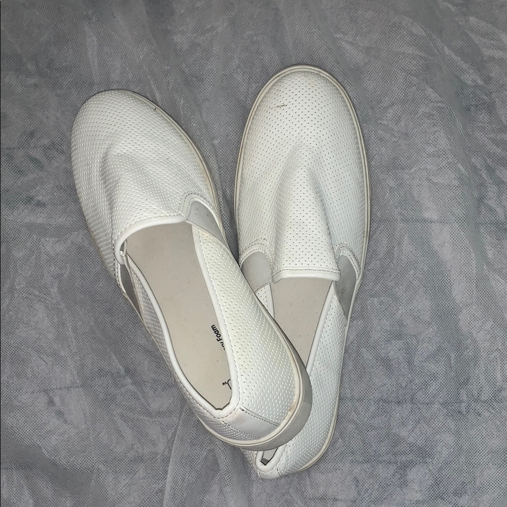 Women's White Slip-On Shoes